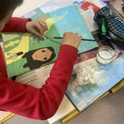 photo de l'atelier papier découpé