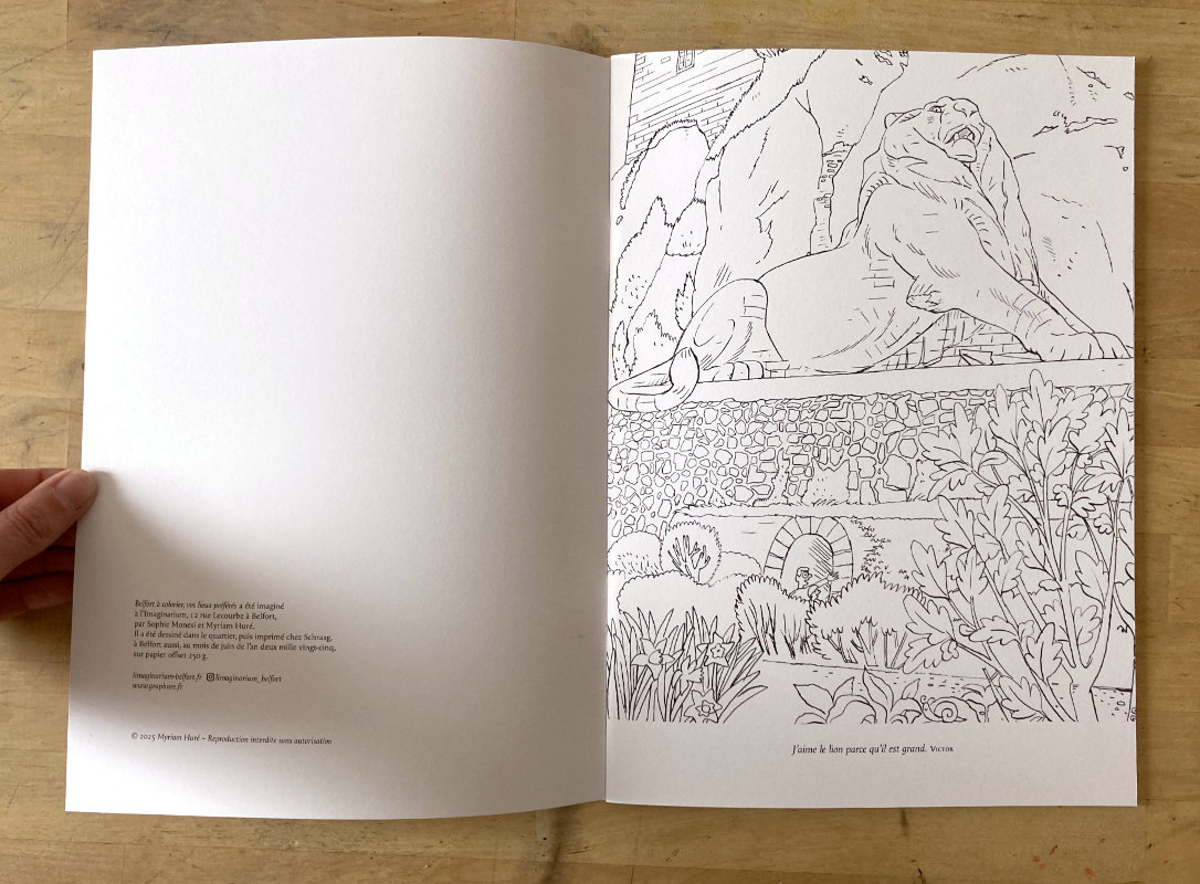 page du livre de coloriage Belfort à colorier