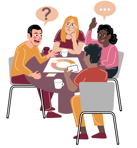 illustration d'une discussion entre parents