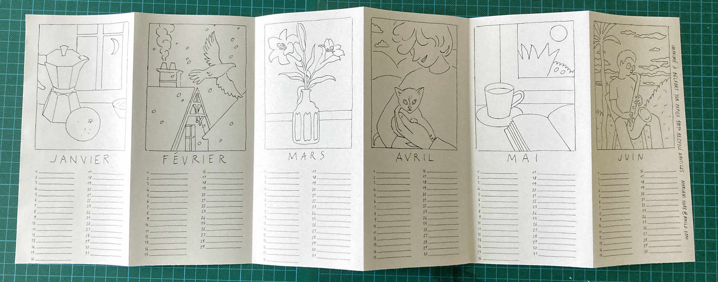 calendrier illustré