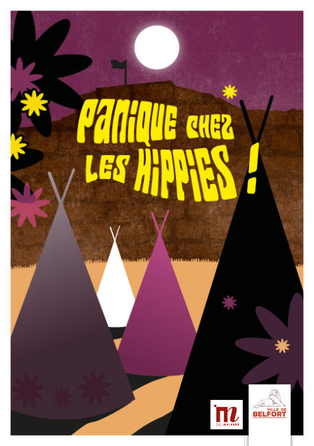 couverture du livret-jeu Panique chez les hippies