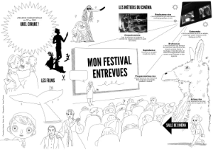 affiche illustrée Entrevues